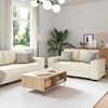 vidaXL Sofa 3 pcs Beige Linen