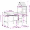 vidaXL Loft Bed with Ladder and Roof without Mattress 90x190 cm Single