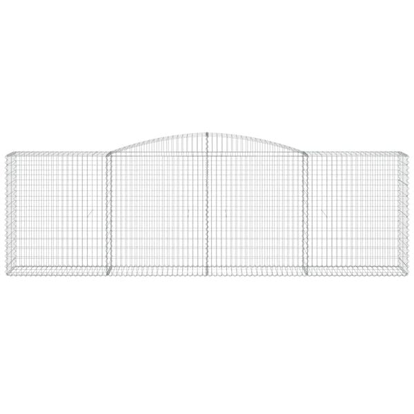 vidaXL Arched Gabion Basket 400x50x120/140 cm Galvanised Iron