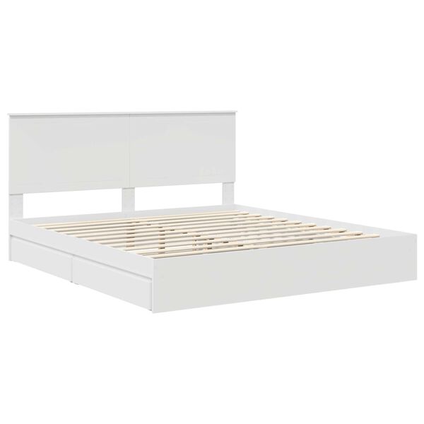 vidaXL Storage Bed with Headboard White 180 x 200 cm Engineered Wood