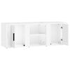 vidaXL TV Cabinet High Gloss White 100x31.5x35 cm Engineered Wood