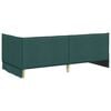 vidaXL Corner Bed Frame with Headboard Dark green 90 x 190 cm Fabric