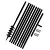 Ground Drill with Handle 100 mm with Extension Tube 9 m Steel