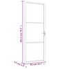 vidaXL Interior Door 83x201.5 cm White Matt Glass and Aluminium