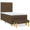 vidaXL Box Spring Bed with Mattress Dark Brown 100x200 cm Fabric