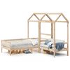 vidaXL Day Bed and Bench Set with Roof without Mattress 80x200 cm
