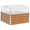 vidaXL Garden Planter with Greenhouse Light Brown 100 x 100 x 77 cm