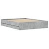 vidaXL Bed Frame with Drawers without Mattress Concrete Grey 150x200 cm King Size