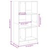 vidaXL Bookcase Smoked Oak 57x28.5x107.5 cm Engineered Wood