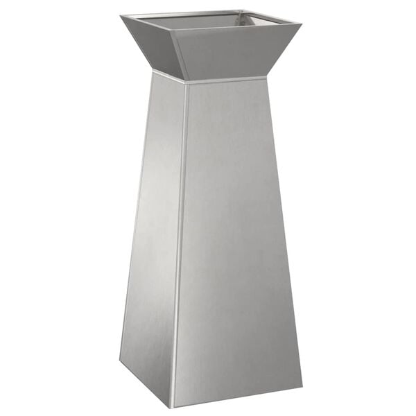 vidaXL Pillar Planter Silver 40 x 40 x 100 cm