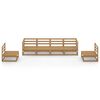 vidaXL 6 Piece Garden Lounge Set Honey Brown Solid Pinewood