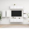 vidaXL 8 Piece TV Cabinet Set White Engineered Wood
