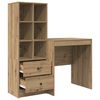 vidaXL Desk with Drawer 2 pcs Artisan Oak
