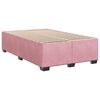 vidaXL Box Spring Bed with Mattress Pink 120x190 cm Small Double Velvet
