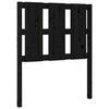 vidaXL Bed Headboard | Black | Solid Pine Wood | Nice Design | Bed Headboard