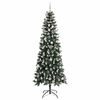 vidaXL Artificial Christmas Tree with 300 LEDs with Stand Green 240 cm
