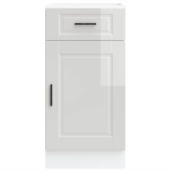 vidaXL Kitchen Base Cabinet&nbsp;Porto High Gloss White Engineered Wood