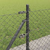 vidaXL Fence Post Grey 10 x 0.6 m (40 x 40 mm mesh) Steel and PVC