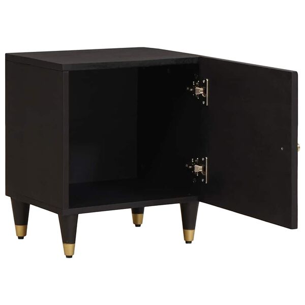 vidaXL Bedside Cabinet with Door Black 40 x 33 x 46 cm