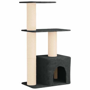 vidaXL Cat Tree with Sisal Scratching Posts Dark Grey 133 cm