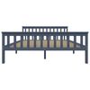 vidaXL Bed Frame without Mattress Grey Solid Pinewood 160x200 cm