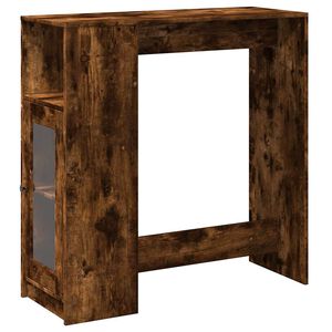vidaXL Bar Table | Smoked Oak | Engineered Wood | Tall | Bar Table | Rectangular