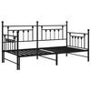vidaXL Daybed Frame with Headboard Black 90 x 190 cm Steel