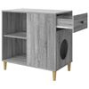 vidaXL Cat House Grey Sonoma 72 x 42.5 x 70 cm Engineered Wood