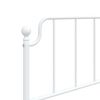 vidaXL Metal Bed Frame without Mattress with Footboard White 100x200cm