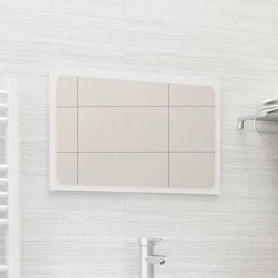vidaXL Bathroom Mirror High Gloss White 60x1.5x37 cm Engineered Wood