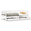 vidaXL Daybed with Drawers without Mattress White 80x200 cm Solid Wood
