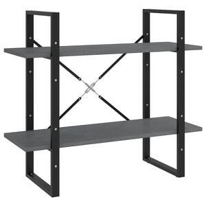 vidaXL Book Cabinet | Grey | Solid pine wood, metal | Medium | Book Cabinet