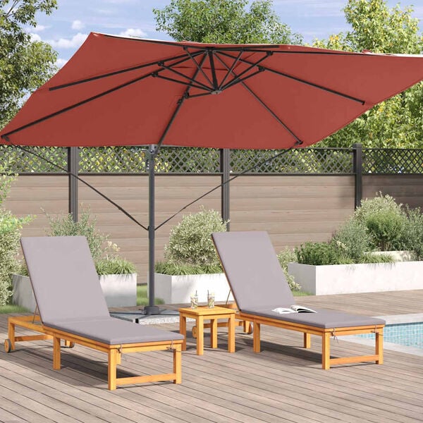 vidaXL Umbrella Terracotta 351 x 250 x 260 cm Polyester and Aluminium