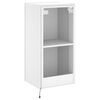 vidaXL TV Wall Cabinet with LED Lights White 40.5x35x80 cm