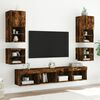 vidaXL 8 Piece TV Wall Units with LED Smoked Oak Engineered Wood