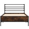 vidaXL Bed Frame without Mattress Smoked Oak 90x190 cm Single