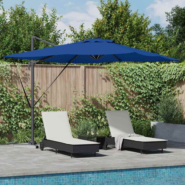 vidaXL Parasol Azure blue 286 x 285 x 270 cm Aluminium