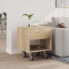 vidaXL Bedside Table Sonoma Oak 40.5 x 40 x 48 cm Engineered Wood