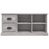 vidaXL TV Cabinet Grey Sonoma 102x35.5x47.5 cm Engineered Wood