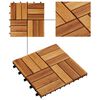 vidaXL Decking Tile 10 pcs Brown 30 x 30 cm Acacia Hardwood