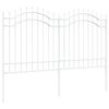 vidaXL Garden Fence White 240 x 165 cm Powder-coated steel