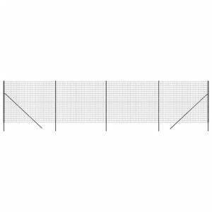 vidaXL Wire Mesh Fence Anthracite 1.4x10 m Galvanised Steel
