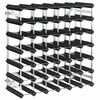 vidaXL Wine Rack for 42 Bottles Black Solid Pine Wood