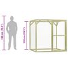 vidaXL Chicken Cage 1.5x1.5x1.5 m Impregnated Pinewood