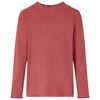 vidaXL Kids' T-shirt with Long Sleeves Mock Turtleneck Burnt Red 104