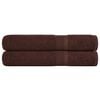 vidaXL Towels "FROGN" 2 pcs Brown 100x200 cm 360 gsm