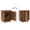 vidaXL Bedside Cabinets with LED Lights&nbsp;2 pcs Old Wood 38x34x50 cm