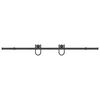 vidaXL Sliding Door Hardware Kit 200 cm Steel Black