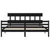 vidaXL Bed Frame without Mattress Black 200x200 cm Solid Wood