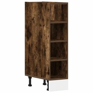 vidaXL Bottom Cabinet Riga Smoked Oak 20x44.5x81.5 cm Engineered Wood